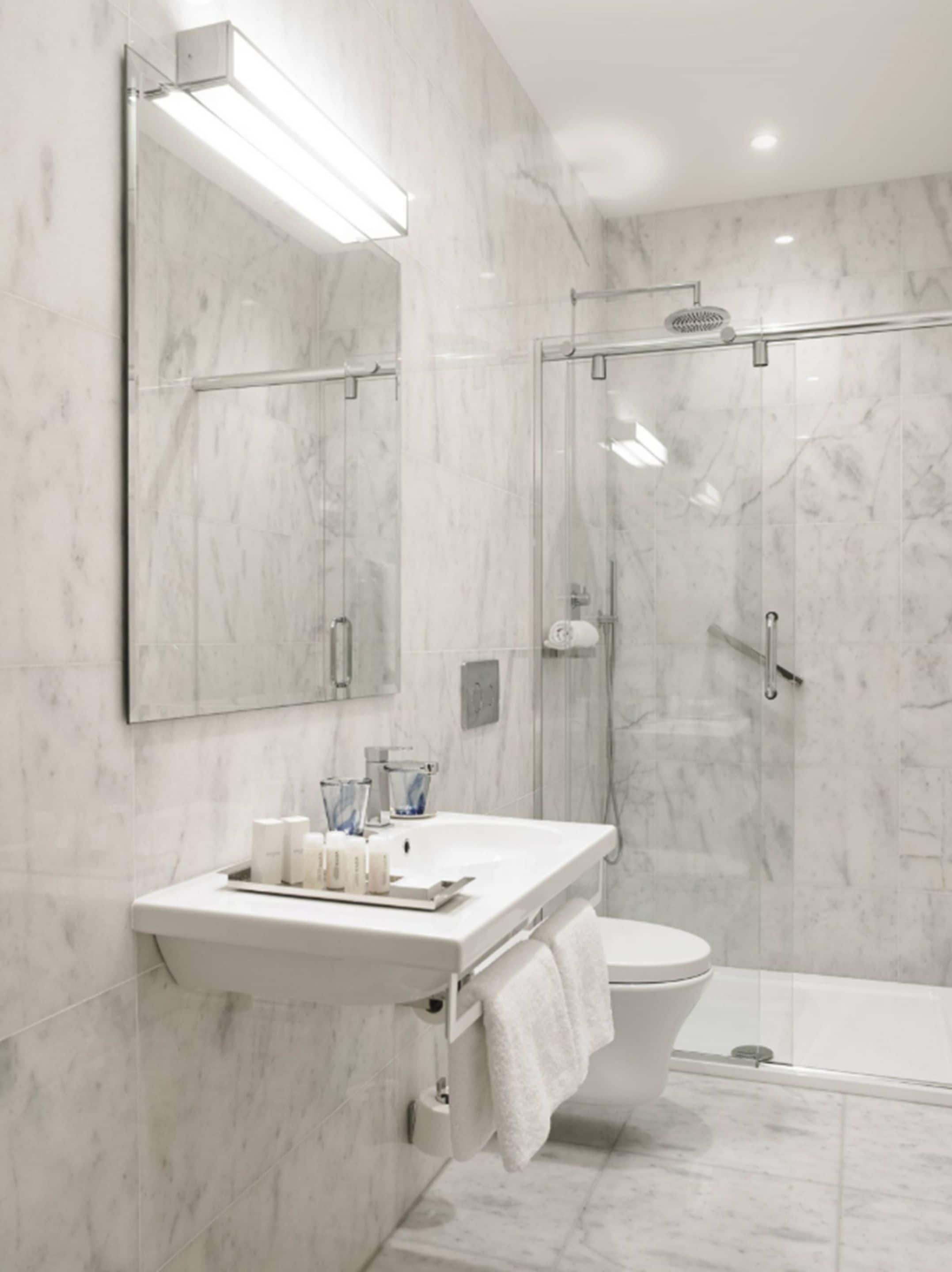 free toiletries, hair dryer, towels