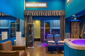 Sauna, hot tub, body treatments, aromatherapy, hot stone massages
