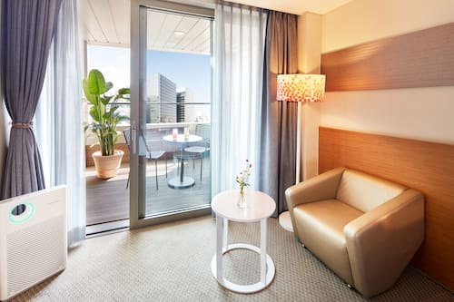 Twin kamer, alleen vrouwen, balkon | Uitzicht vanuit de kamer