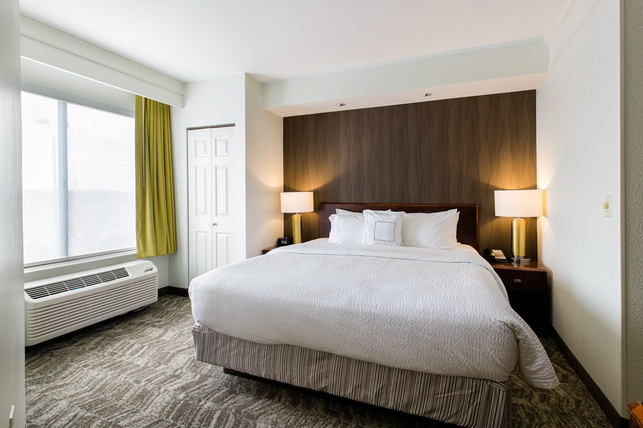 1 bedroom, desk, blackout curtains, iron/ironing board