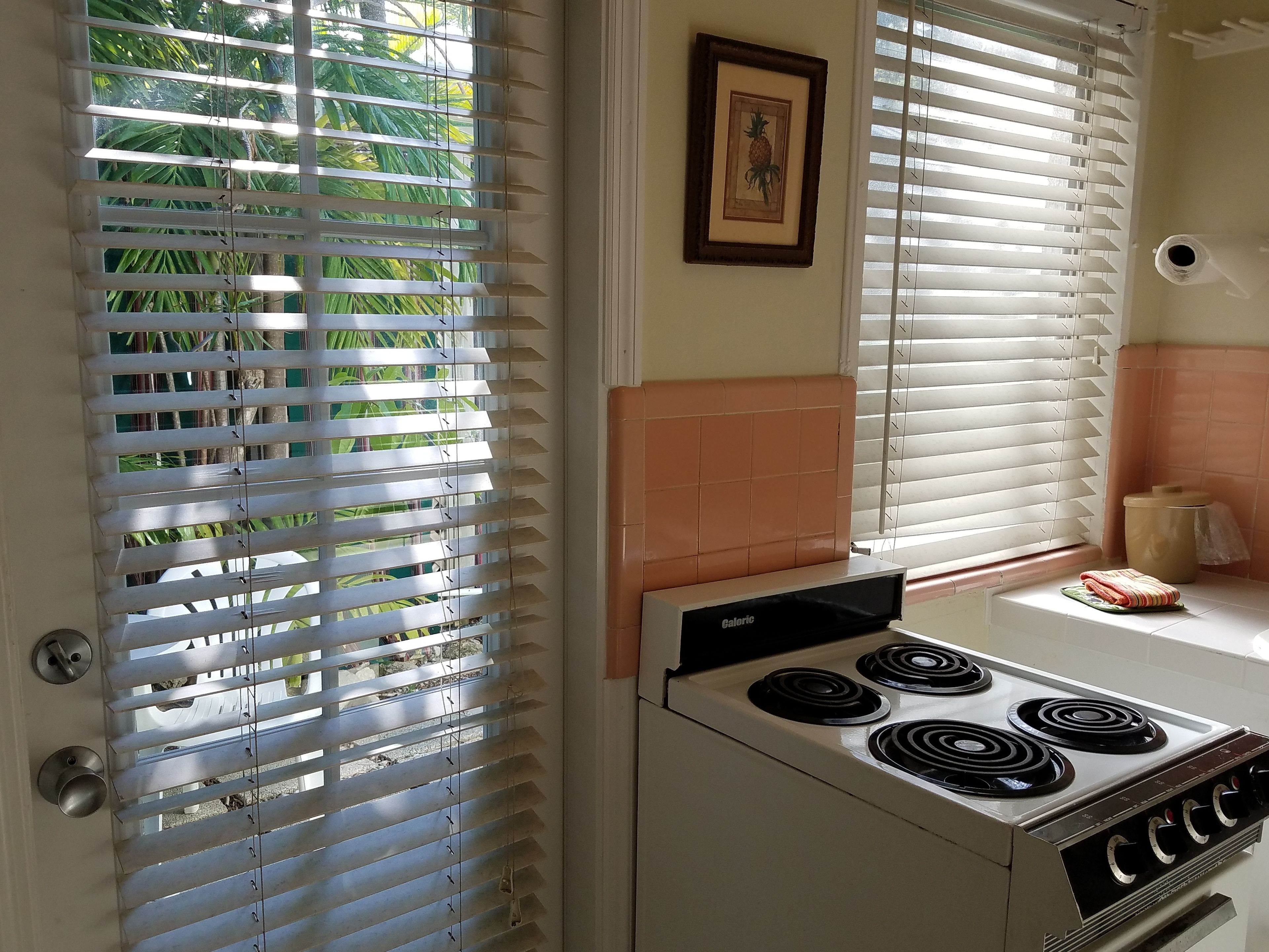 queen suite #8, full kitchen, ground floor, pool view, private bathroom | room amenity