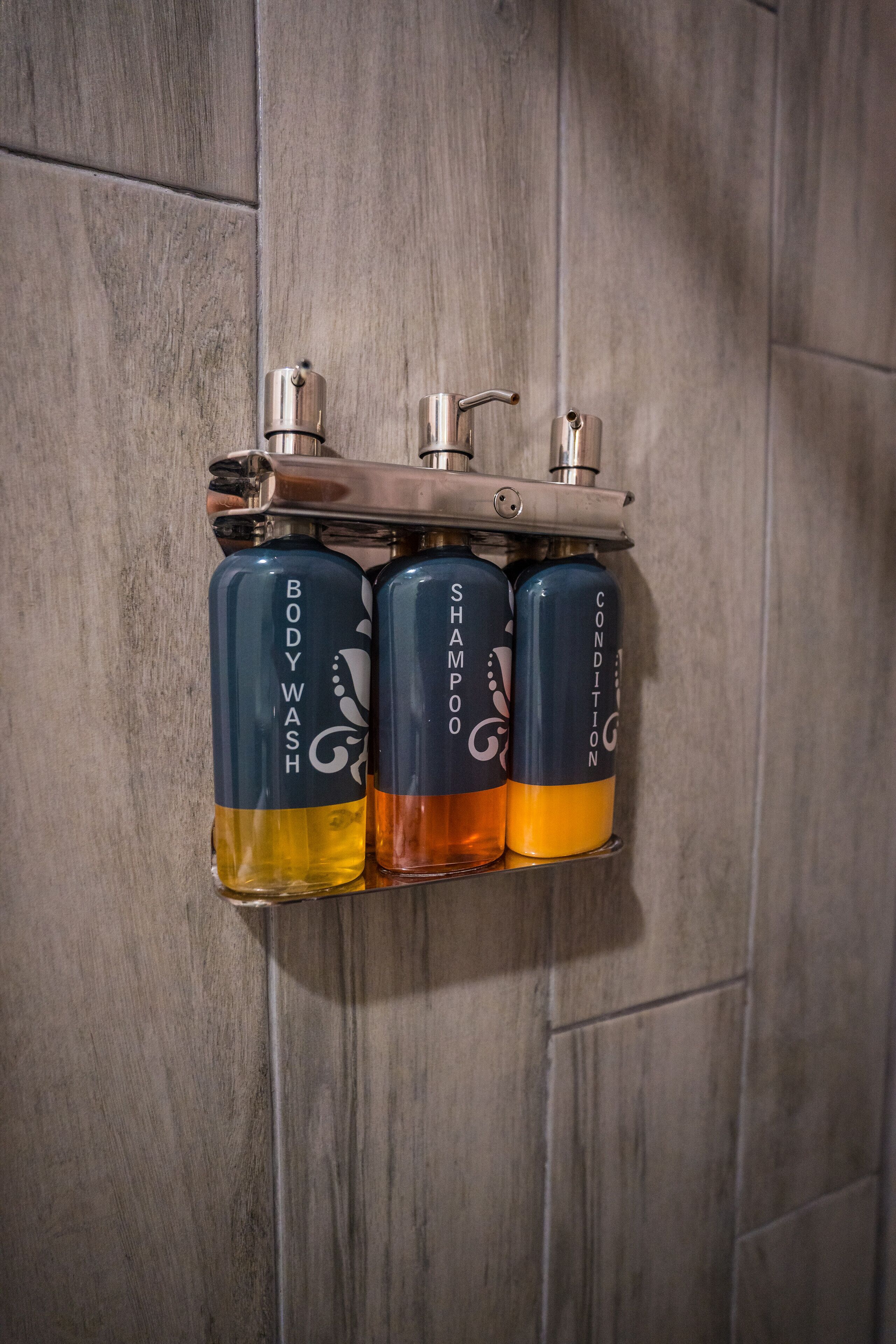 shower, eco-friendly toiletries, towels, soap