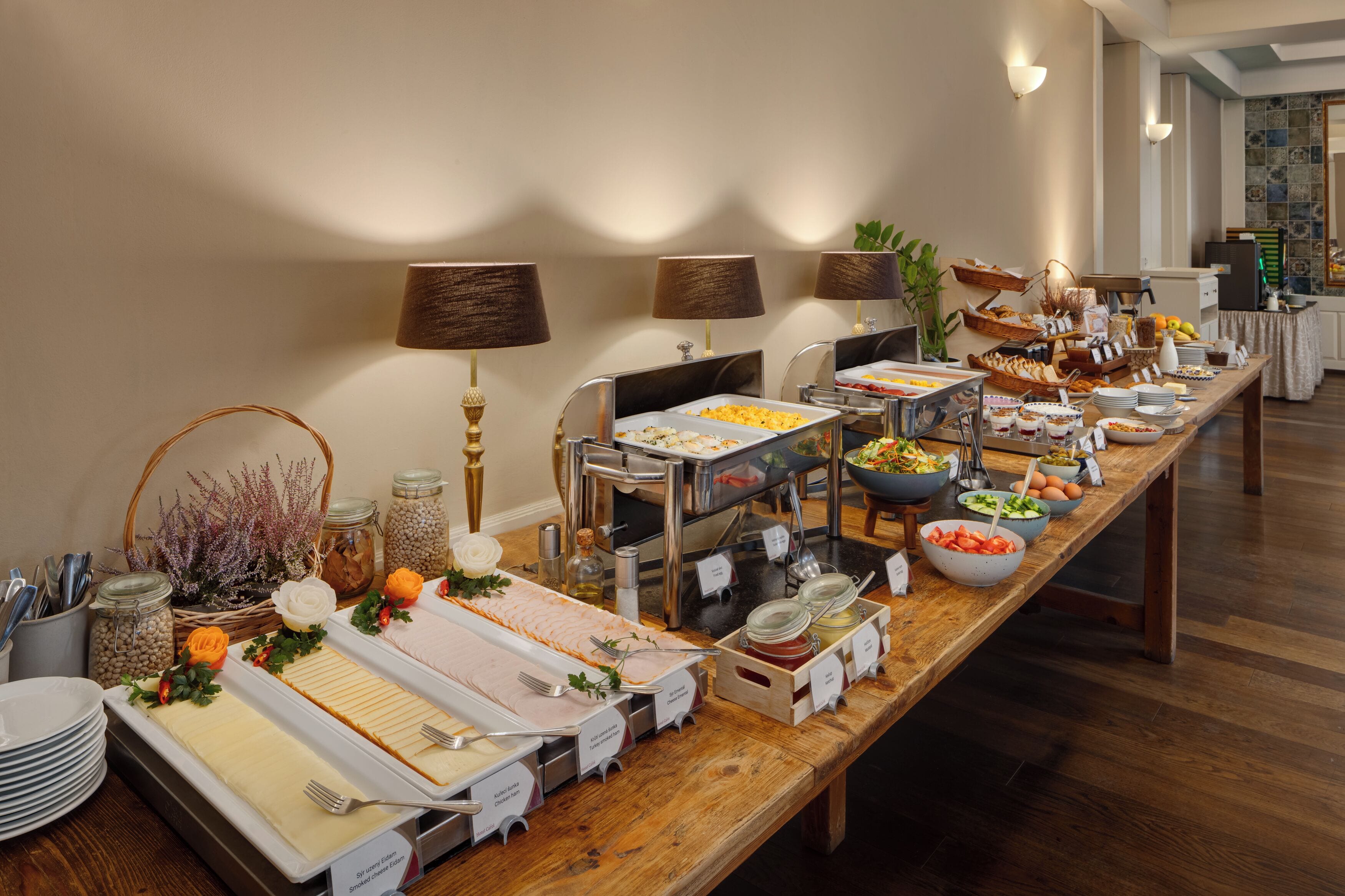 daily buffet breakfast (czk 375 per person)