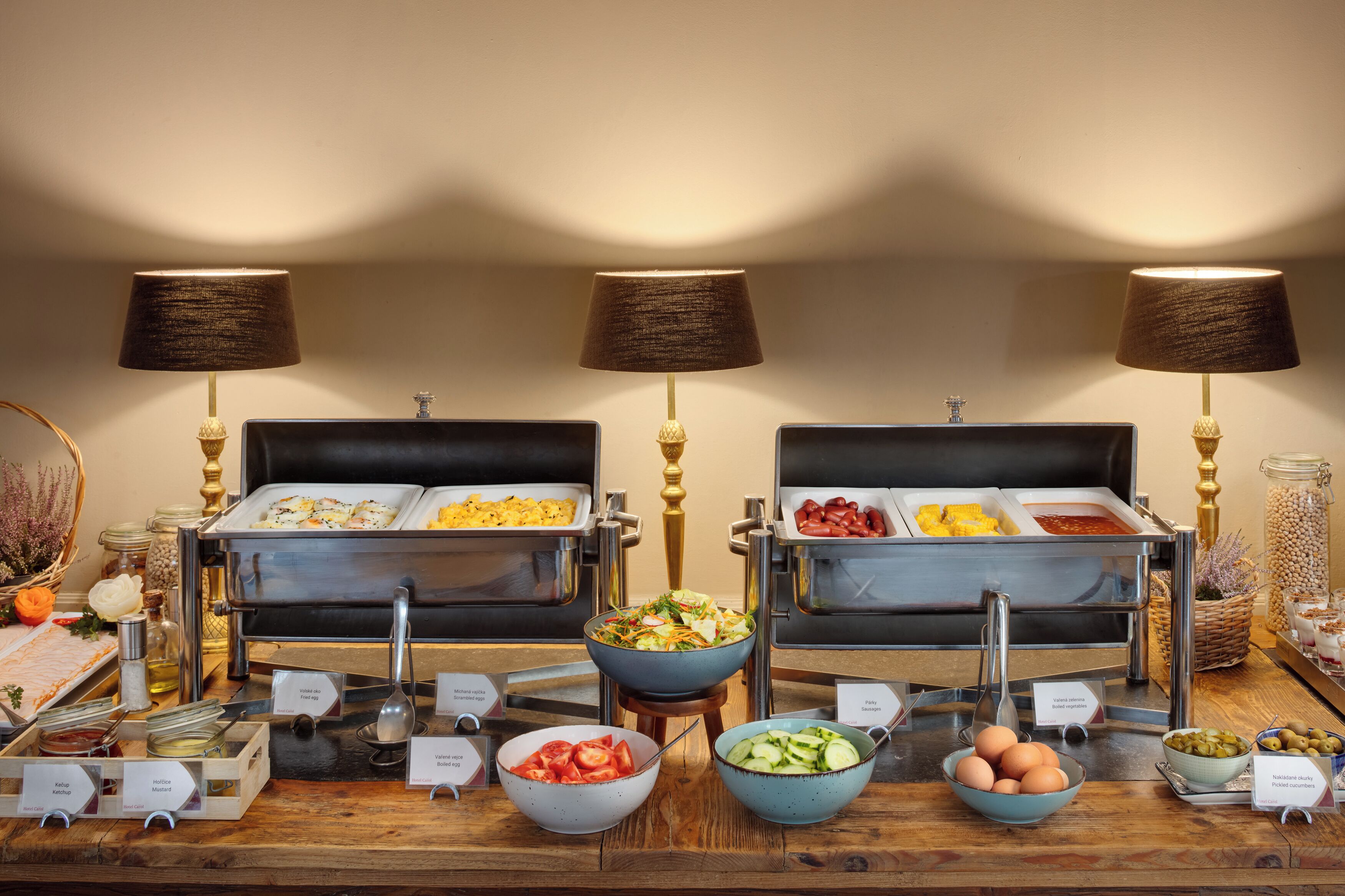 daily buffet breakfast (czk 375 per person)