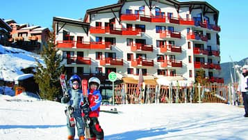 Experience the charm of this unique hotel, set amidst a winter wonderland, with balconies offering breathtaking views.