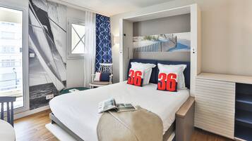 Studio 4 personnes - 1 coin nuit - Balcon - Rénové - Climatisé | Truy cập Internet không dây miễn phí, bộ trải giường