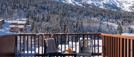 Studio 4 personnes - 1 coint nuit - Vue Montagne | Terras