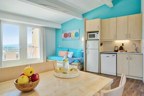 Apartment, 1 Schlafzimmer, Balkon, Meerblick | Eigene Kochnische