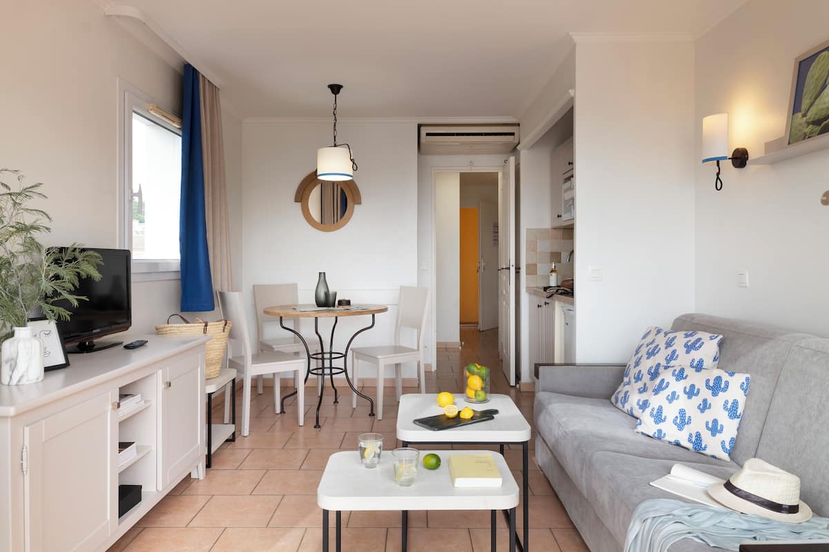 Studio Standard 4 personnes - 1 coin nuit - Terrasse ou balcon | Aire de séjour | Téléviseur