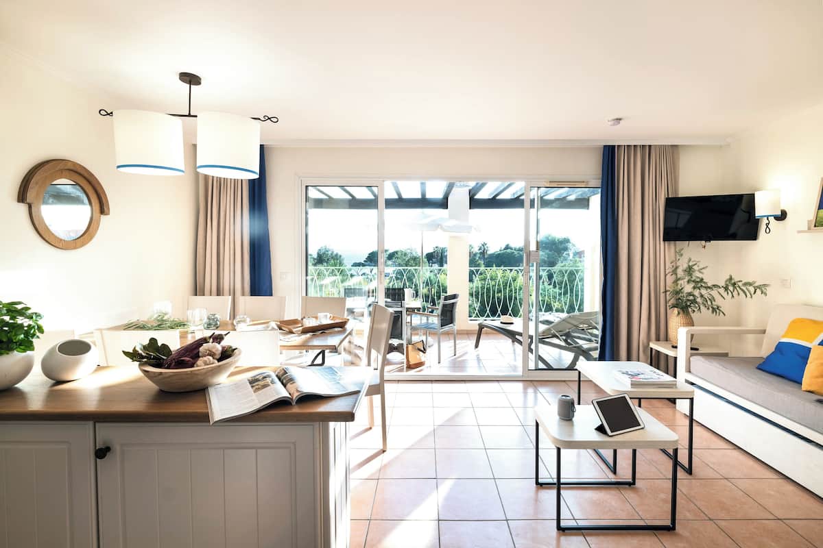 Appartement 6 personnes - 1 chambre + 1 coin nuit - Terrasse ou balcon - Vue mer | Vue de la chambre