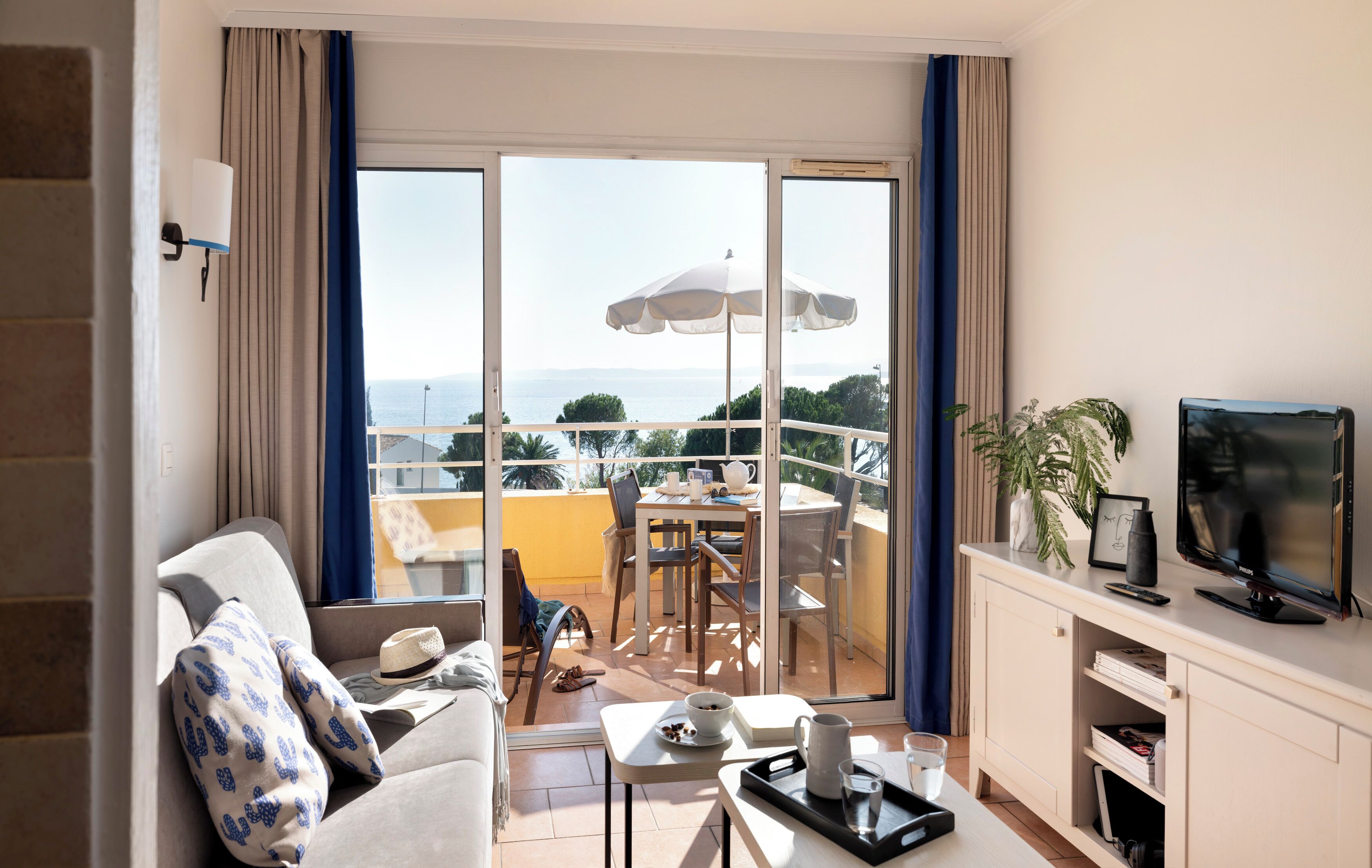 Studio 4 personnes - 1 coin nuit - Terrasse ou balcon - Vue mer | Vue de la chambre