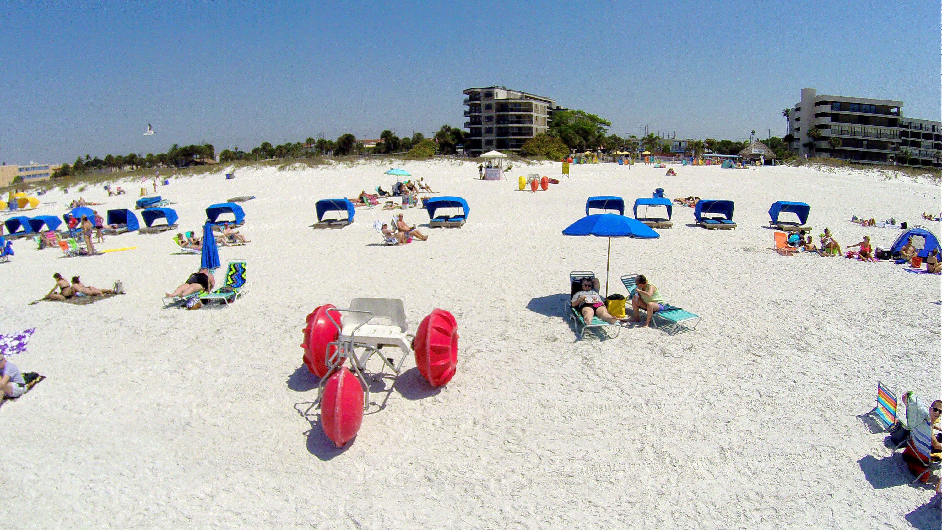 Am Strand, weißer Sandstrand