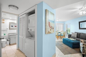 Deluxe Condo, Partial Ocean View | Laundry - Gulf Strand Resort (St. Pete Beach)
