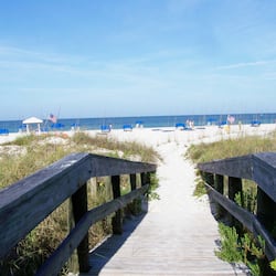 On the beach, white sand