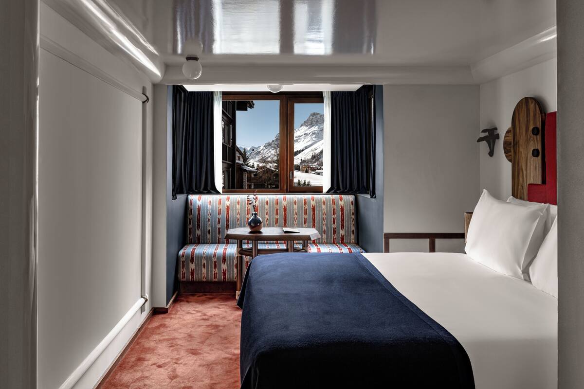 客房 (Val d'Isère) | 高級寢具、迷你吧、客房內保險箱、隔音