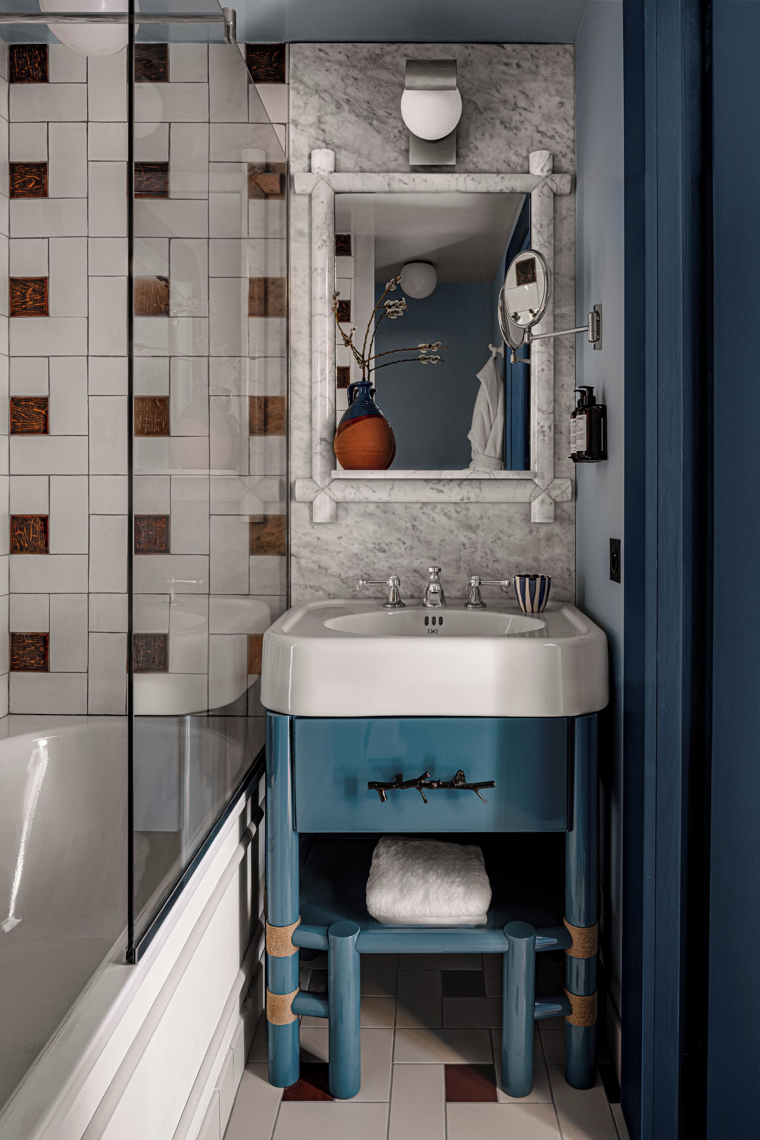 room, mountain view (val d'isère) | bathroom | shower, designer toiletries, hair dryer, bathrobes