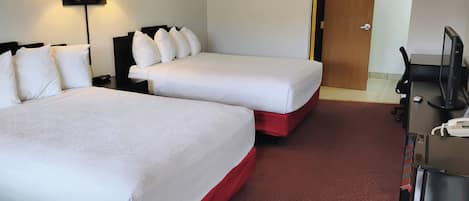 Room, 2 Queen Beds | Iron/ironing board, free WiFi, bed sheets, alarm clocks