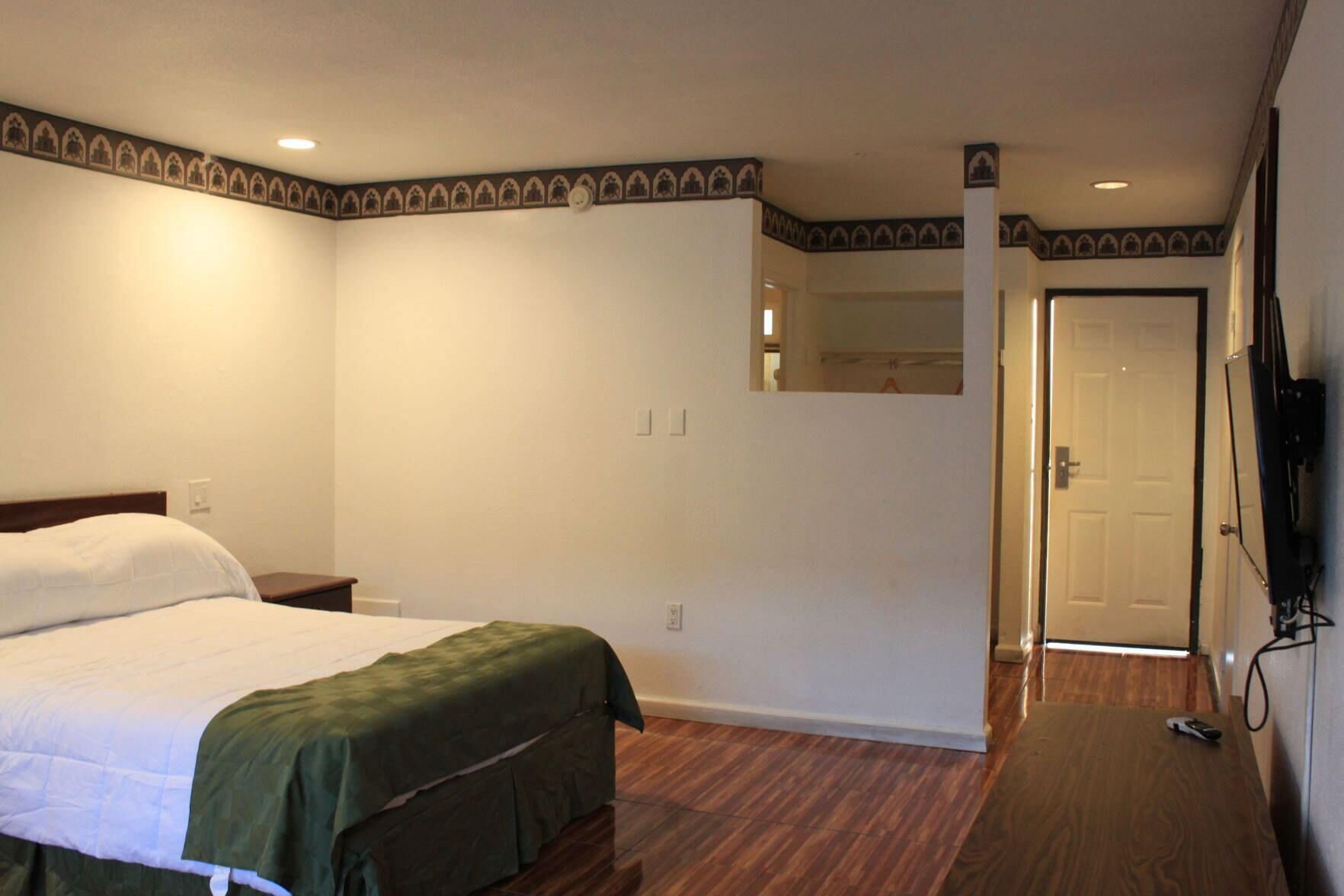 Blackout curtains, iron/ironing board, free WiFi, bed sheets