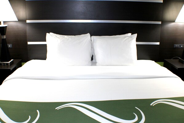 Premium bedding, down comforters, in-room safe, desk