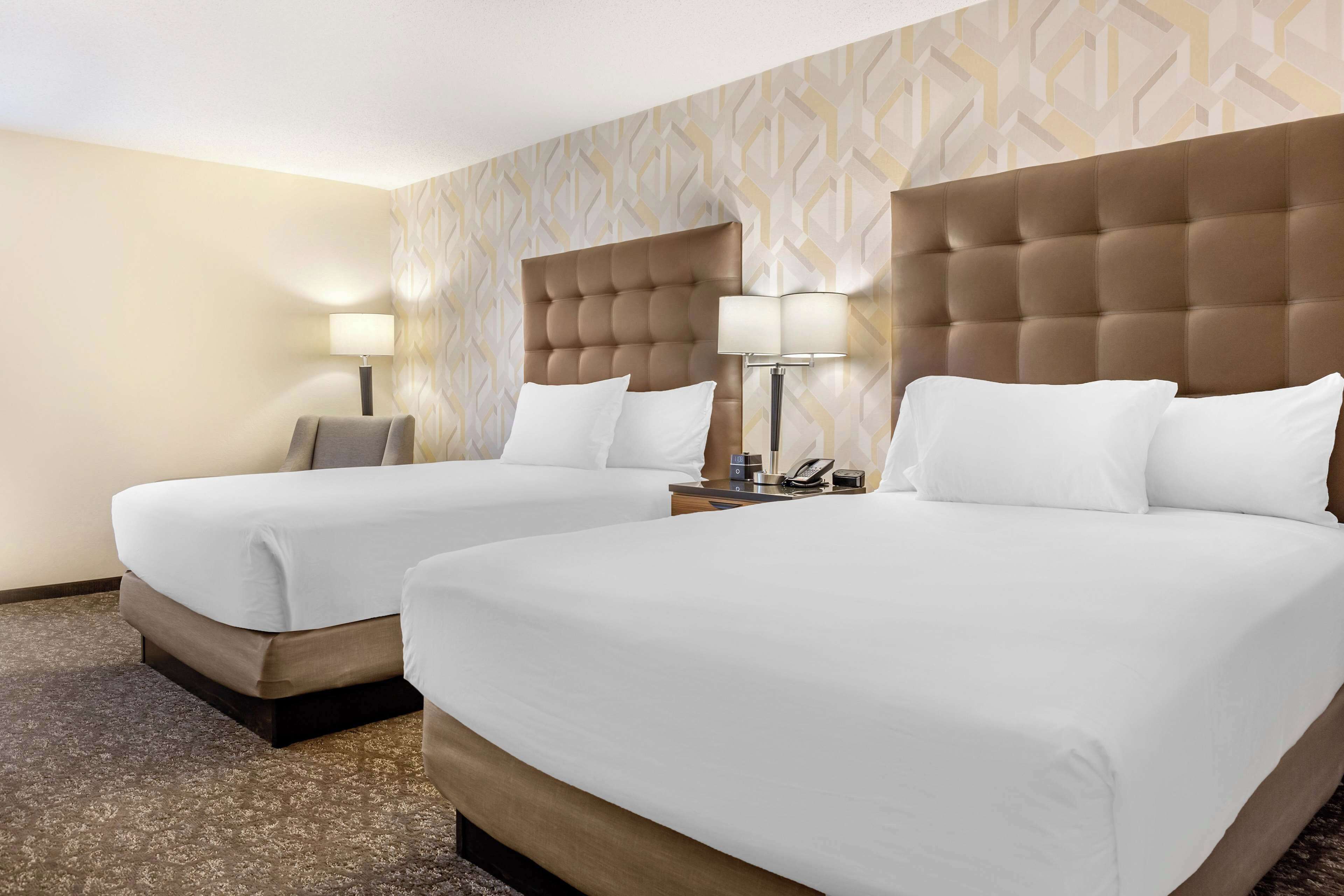 1 bedroom, desk, blackout curtains, iron/ironing board