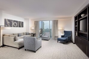 Room, 1 King Bed | Living area | 65-inch Smart TV with digital channels - Hilton Americas-Houston (Houston)