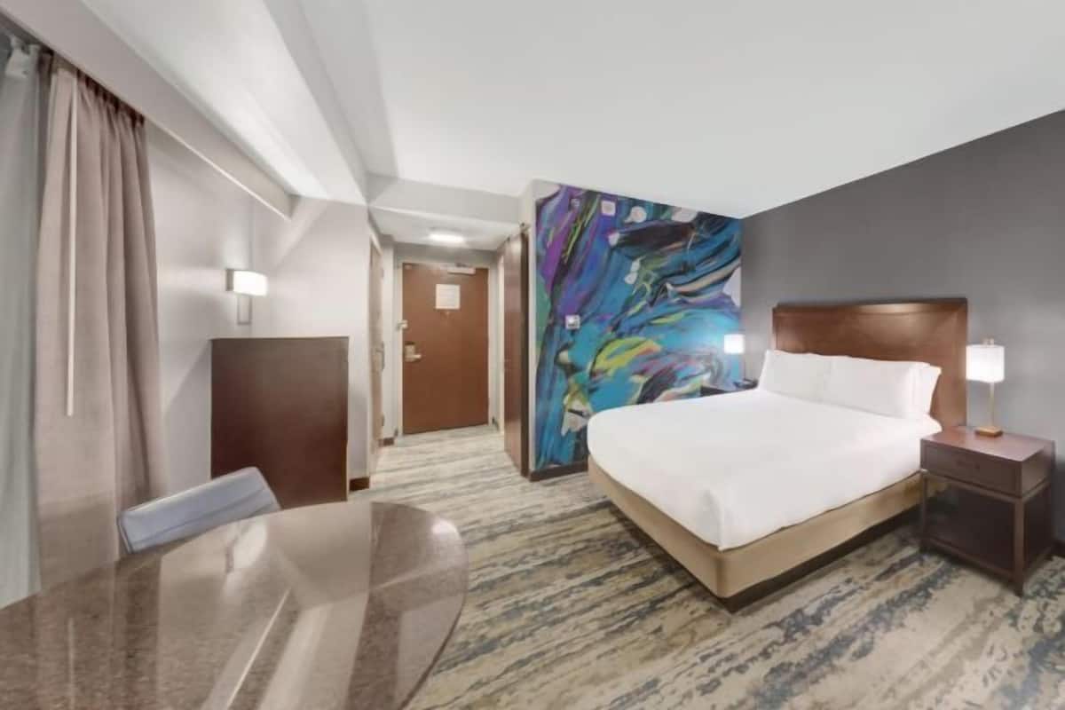 1 bedroom, Egyptian cotton sheets, premium bedding, down comforters