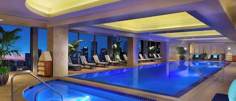 Indoor pool, open 6 AM to 11 PM, sun loungers