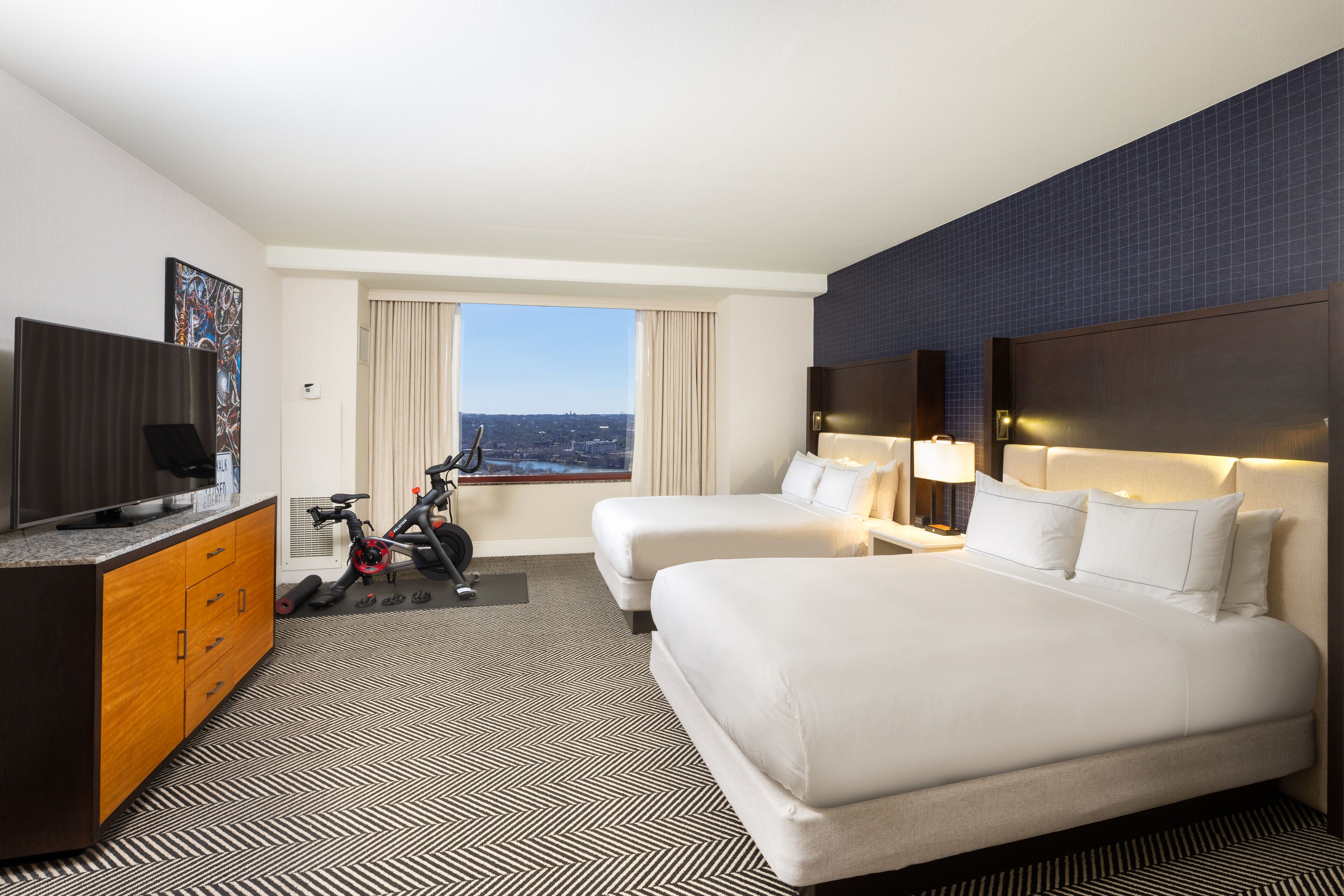 room, 2 queen beds (w/ peloton bike) | 1 bedroom, premium bedding, pillow-top beds, in-room safe