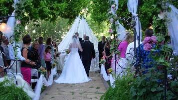 Outdoor wedding area