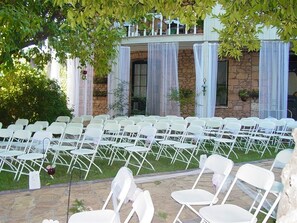 Outdoor wedding area