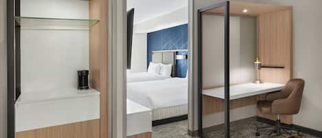 In-room safe, desk, laptop workspace, blackout drapes