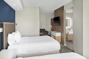 Studio Suite, 2 Queen Beds | 1 bedroom, in-room safe, desk, laptop workspace