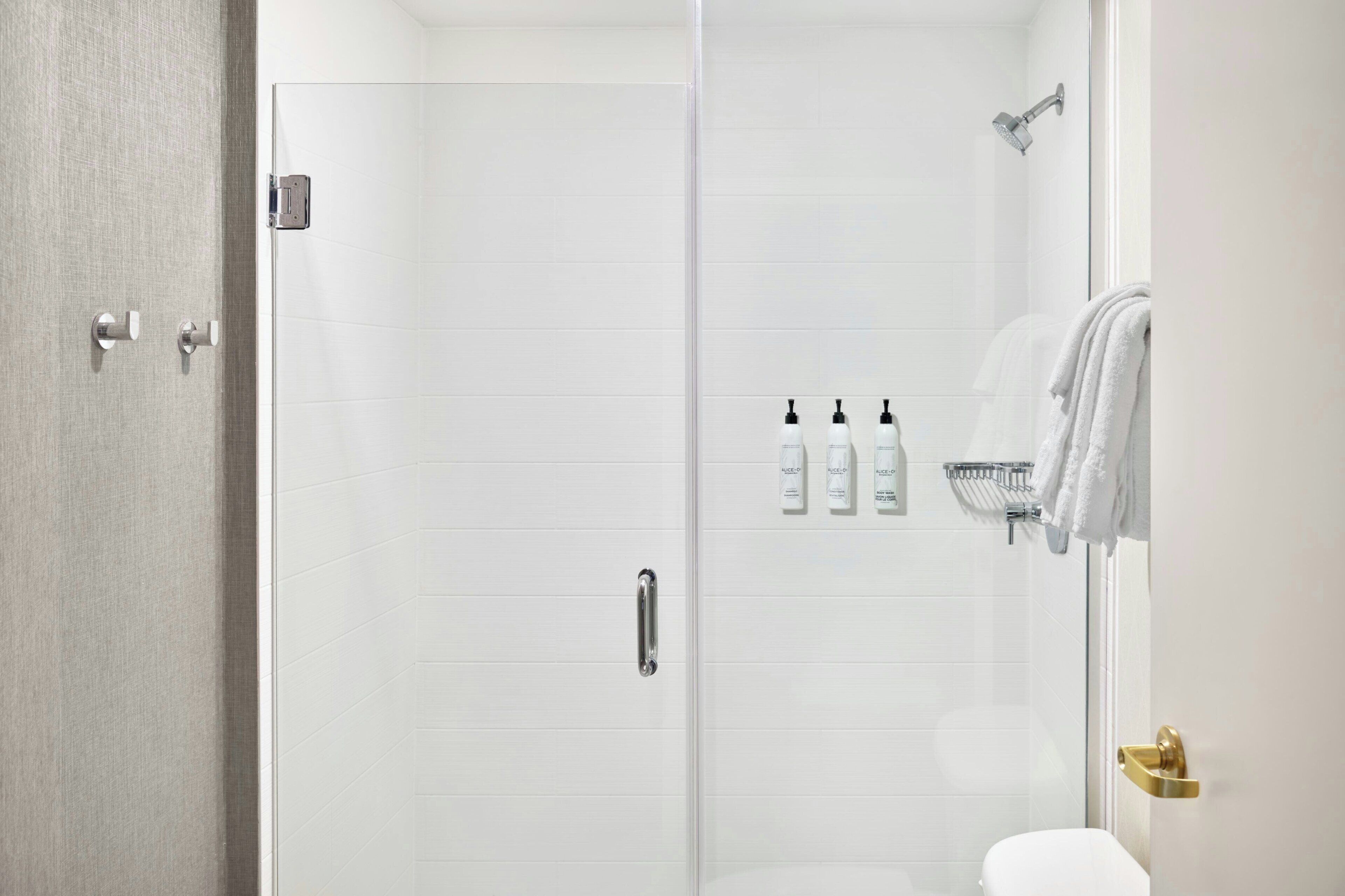 free toiletries, hair dryer, towels, soap