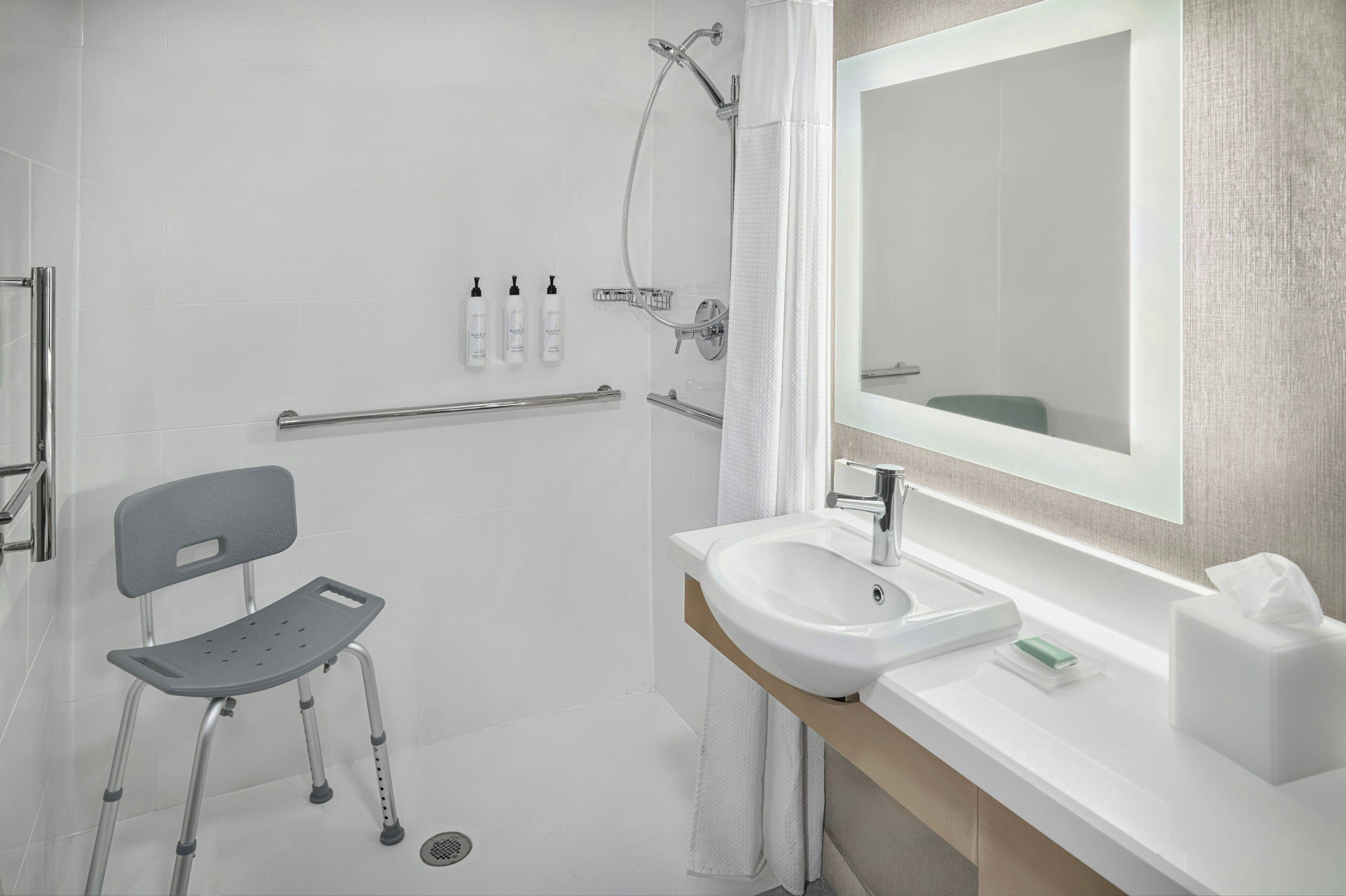 free toiletries, hair dryer, towels, soap