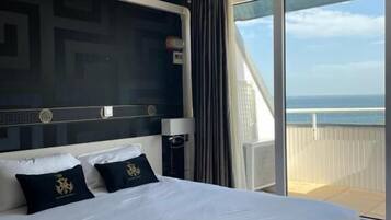 Apartment, 1 Bedroom, Terrace, Sea View (for 4 people) | Premium bedding, blackout drapes, iron/ironing board, free WiFi