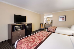 Standard Room, 2 Double Beds, Non Smoking, Refrigerator & Microwave