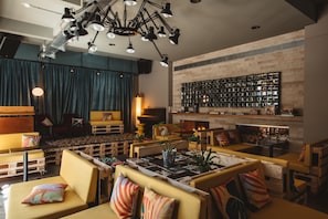 Sittområde i lobbyn