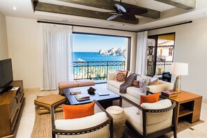 1 Bedroom Residence, Ocean View | Living area | LCD TV, DVD player