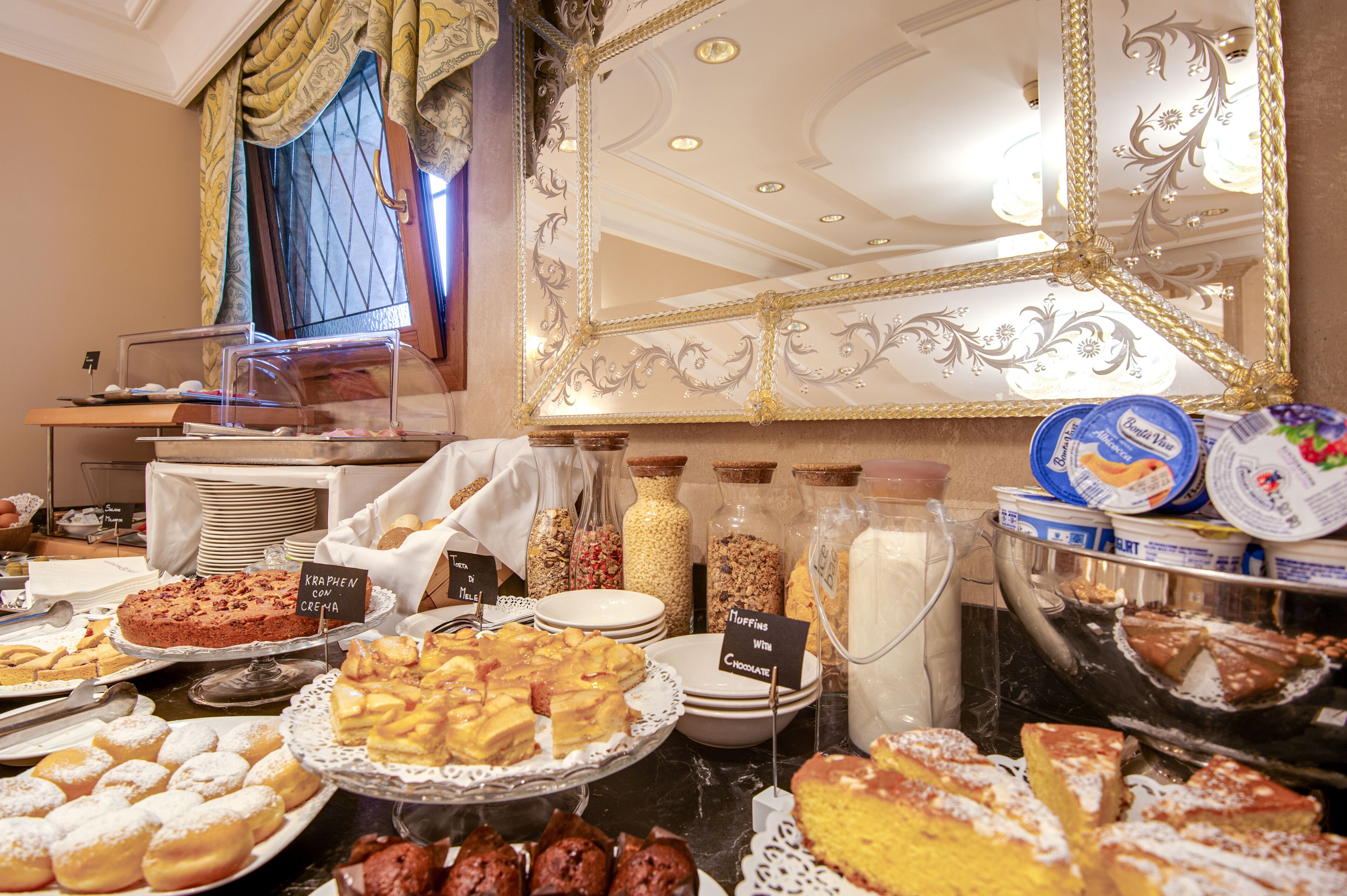daily buffet breakfast (eur 15 per person)