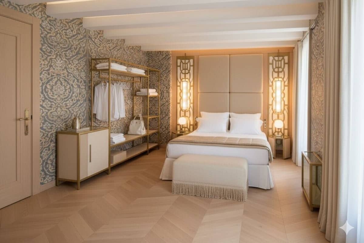 Quarto casal conforto, em edifício anexo (Canopy access by stairs only) | Roupas de cama premium, edredons de pluma, camas com colchões pillow-top