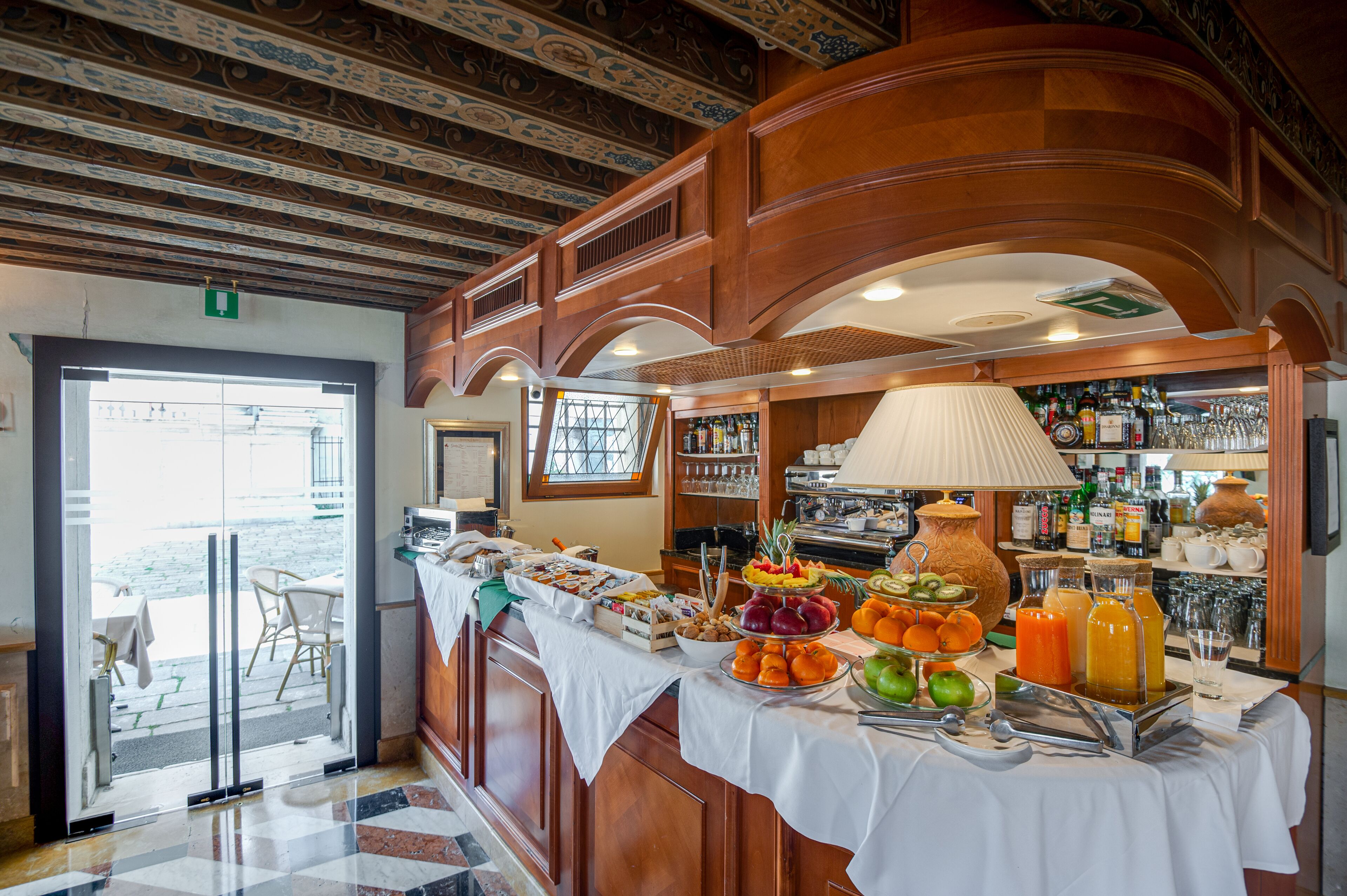 daily buffet breakfast (eur 15 per person)