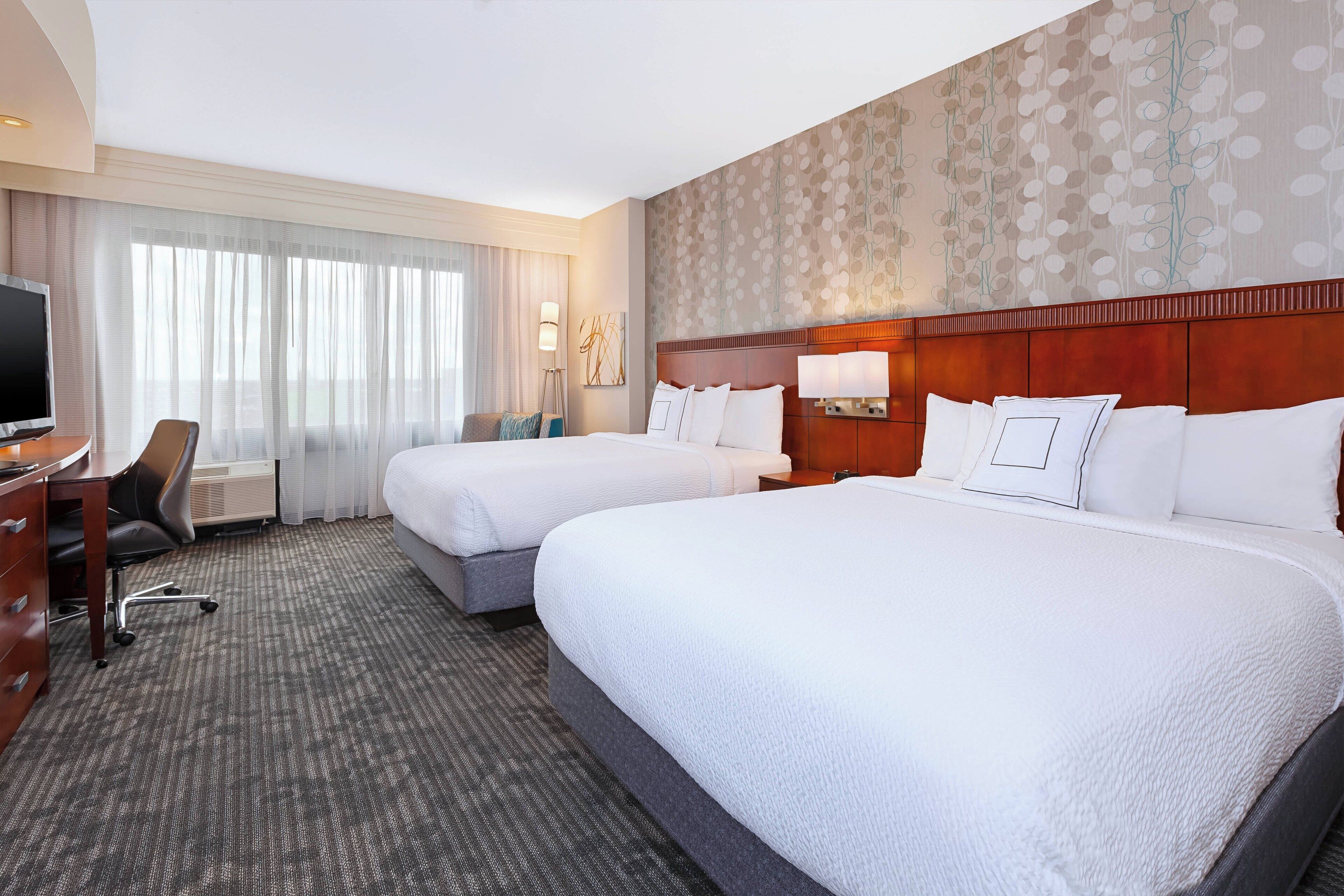 room, 2 queen beds, non smoking | premium bedding, in-room safe, desk, blackout curtains