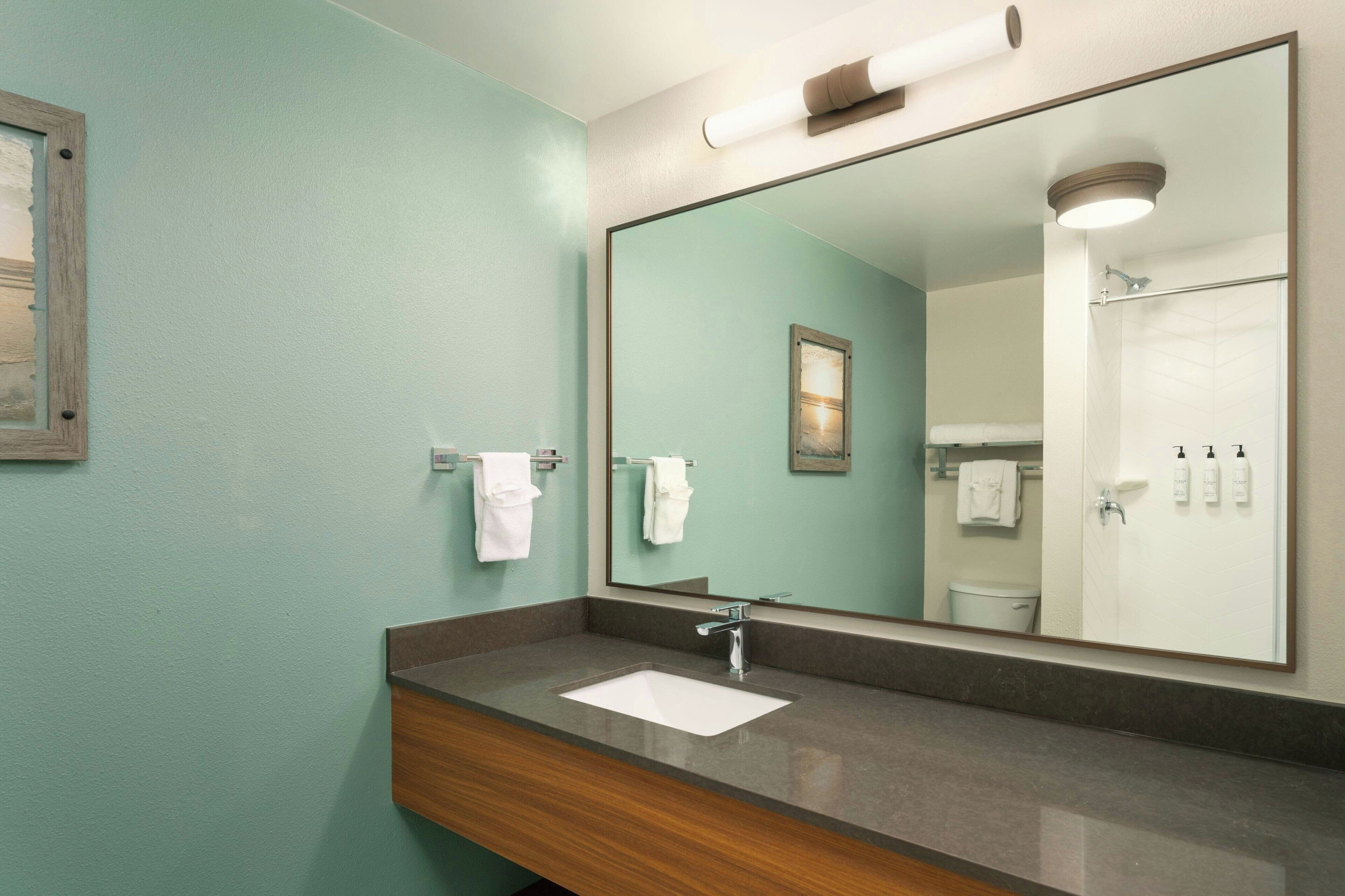 free toiletries, hair dryer, towels, soap