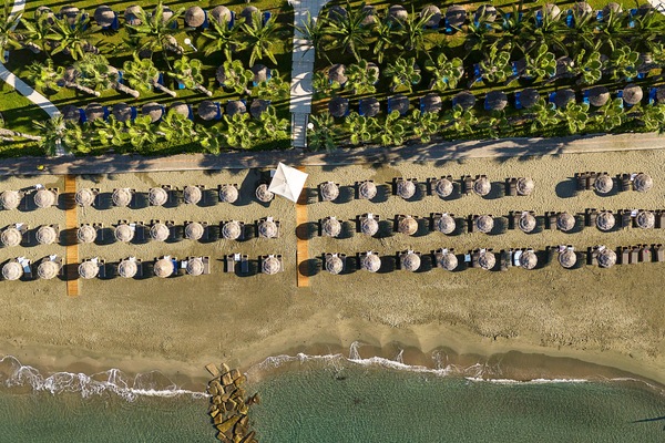 On the beach, free beach cabanas, sun loungers, beach umbrellas