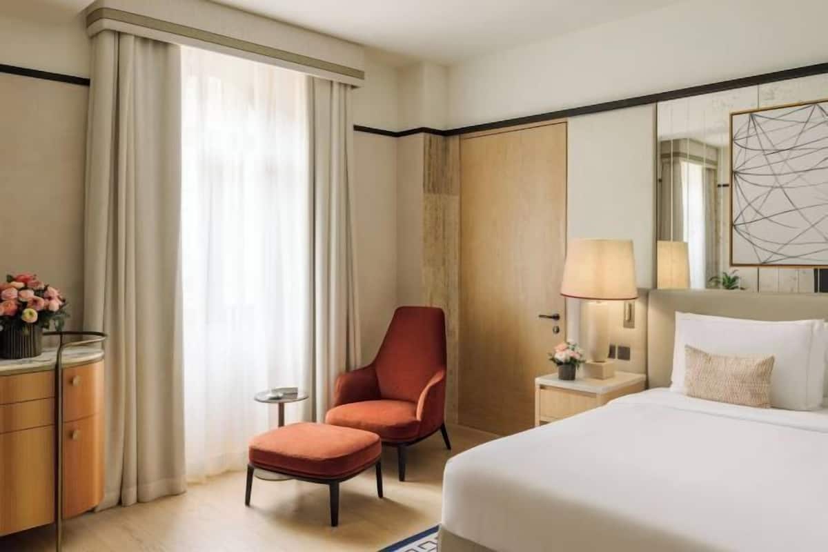 Down duvets, minibar, in-room safe, desk