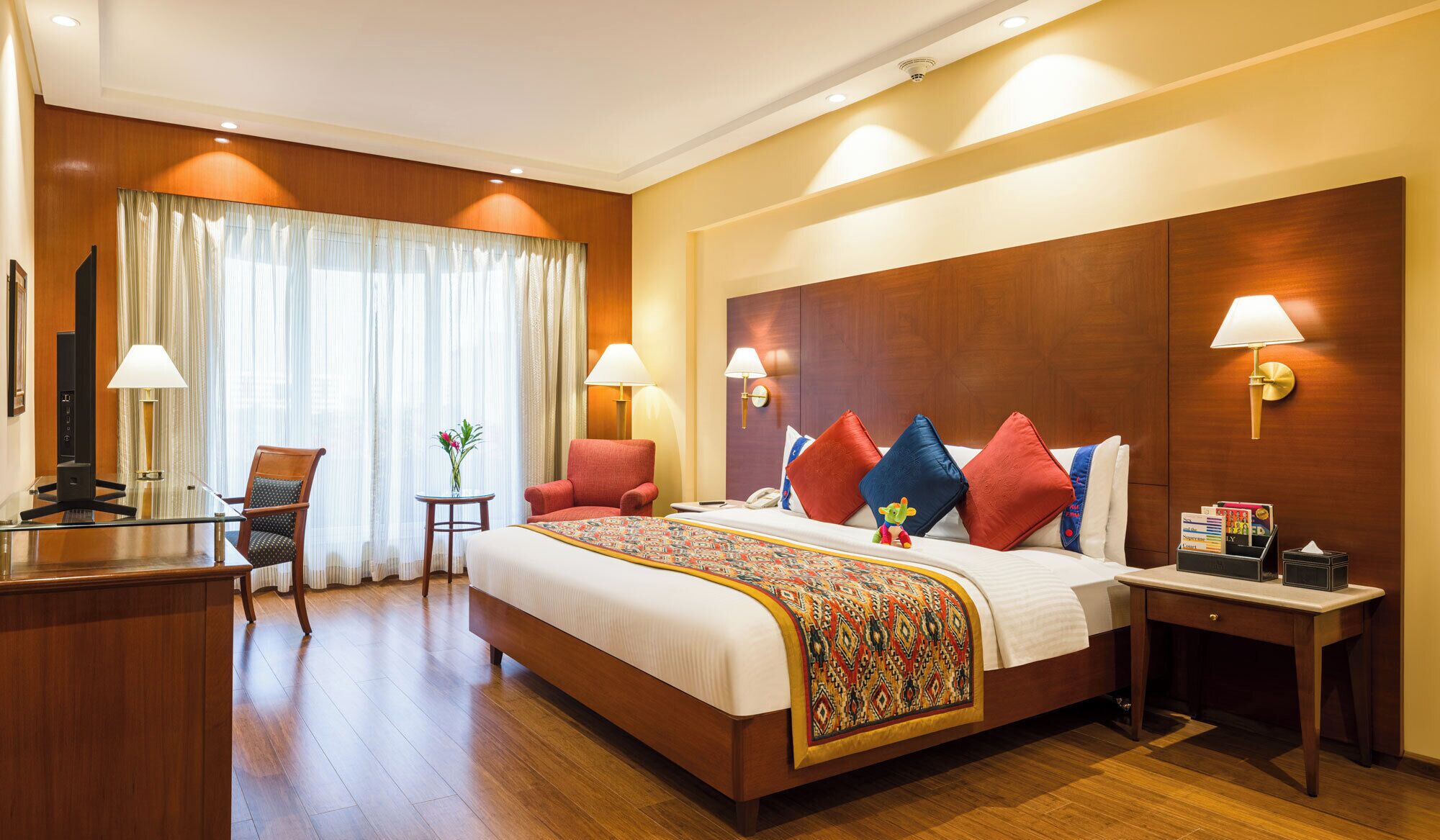 The Lalit Premier Room King Bed | Premium bedding, minibar, in-room safe, desk