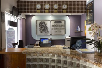 Reception area at Pegasus International Hotel
