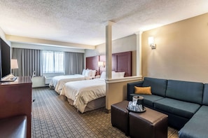 In-room safe, desk, laptop workspace, blackout curtains