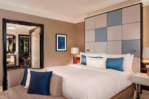 Premium bedding, down comforters, pillowtop beds, minibar