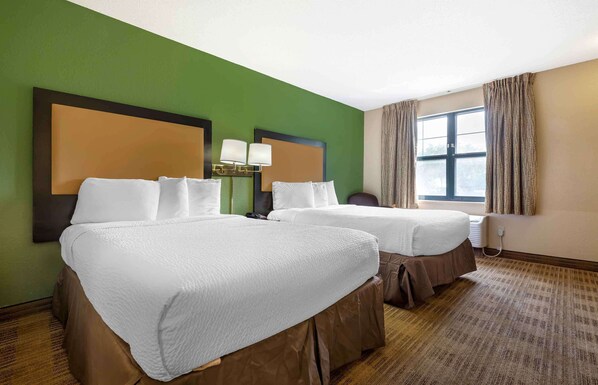 Studio, 2 Double Beds, Non Smoking | Desk, blackout drapes, iron/ironing board, free WiFi - Extended Stay America Suites Austin Round Rock South (Austin)